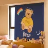 Curtains, home curtains, bedroom home Velcro curtain fabric, no need for drilling, installation, pasting, light-blocking, simple self-adhesive Specification image